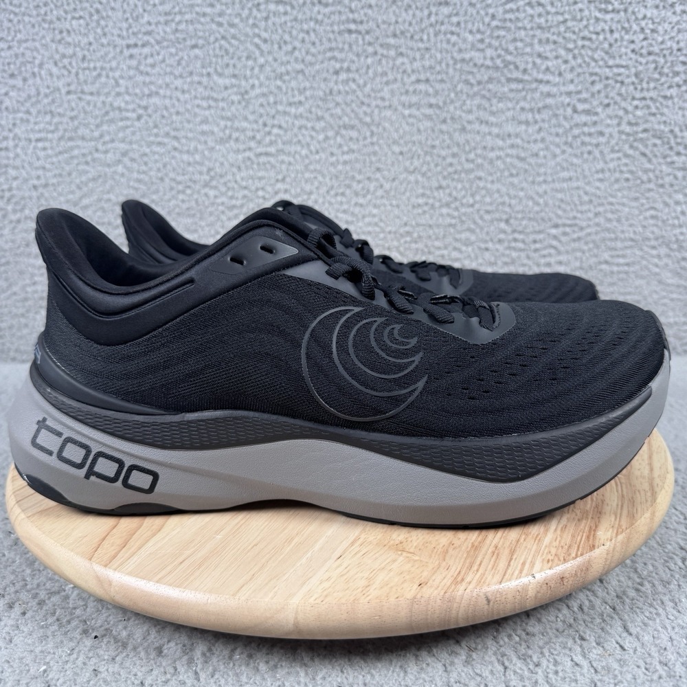 Topo Athletic Aura Men's Size 12.5 Black Charcoal Road Running Shoes 5mm Drop